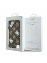 Guess Guess PU 4G Peony MagSafe Zadní Kryt pro iPhone 16e Brown