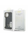 Guess Guess PU 4G Strass Triangle Logo Stand Camera Frame MagSafe Zadní Kryt pro iPhone 13 Black