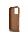 Guess Guess PU Grained 4G Logo Stand Camera Frame Zadní Kryt pro iPhone 16 Pro Max Brown