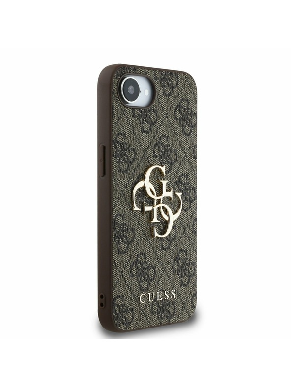Guess Guess PU 4G Metal Logo Zadní Kryt pro iPhone 16e Brown