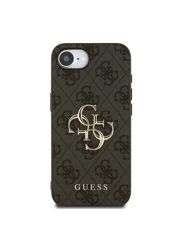 Guess Guess PU 4G Metal Logo Zadní Kryt pro iPhone 16e Grey