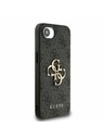 Guess Guess PU 4G Metal Logo Zadní Kryt pro iPhone 16e Grey