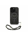 Guess Guess PU Leather 4G Colored Ring Strap MagSafe Zadní Kryt pro iPhone 16 Pro Black