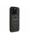 Guess Guess PU Leather 4G Colored Ring Strap MagSafe Zadní Kryt pro iPhone 16 Pro Black