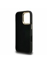 Guess Guess PU 4G Metal Logo Stand Camera Frame Zadní Kryt pro iPhone 16 Pro Max Black