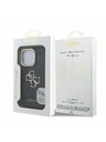 Guess Guess PU 4G Metal Logo Stand Camera Frame Zadní Kryt pro iPhone 16 Pro Max Black
