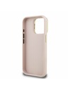 Guess Guess PU Grained 4G Logo Stand Camera Frame Zadní Kryt pro iPhone 15 Pro Pink