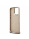 Guess Guess PU 4G Metal Logo Stand Camera Frame Zadní Kryt pro iPhone 15 Pro Pink