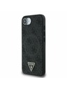 Guess Guess PU 4G Strass Triangle Metal Logo Zadní Kryt pro iPhone 16e Black