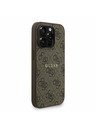 Guess Guess PU Leather 4G Colored Ring Strap MagSafe Zadní Kryt pro iPhone 15 Pro Max Brown