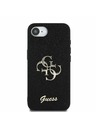 Guess Guess PU Fixed Glitter 4G Metal Logo Zadní Kryt pro iPhone 16e Black