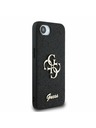 Guess Guess PU Fixed Glitter 4G Metal Logo Zadní Kryt pro iPhone 16e Black