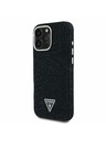 Guess Guess Denim Triangle Logo MagSafe Zadní Kryt pro iPhone 16 Pro Black