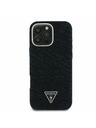 Guess Guess Denim Triangle Logo MagSafe Zadní Kryt pro iPhone 16 Pro Black