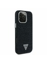 Guess Guess Denim Triangle Logo MagSafe Zadní Kryt pro iPhone 16 Pro Black