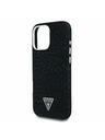 Guess Guess Denim Triangle Logo MagSafe Zadní Kryt pro iPhone 16 Pro Black