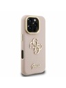 Guess Guess PU Grained 4G Logo Stand Camera Frame Zadní Kryt pro iPhone 16 Pro Max Pink