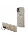 Guess Guess PU 4G Metal Logo Stand Camera Frame Zadní Kryt pro iPhone 13 Pink