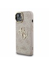Guess Guess PU 4G Metal Logo Stand Camera Frame Zadní Kryt pro iPhone 13 Pink