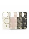 Guess Guess PC/TPU Electroplated Stand Camera Frame MagSafe Zadní Kryt s Vyměnitelným Pozadím pro iPhone 16 Pro