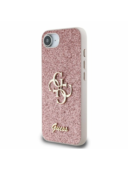 Guess Guess PU Fixed Glitter 4G Metal Logo Zadní Kryt pro iPhone 16e Pink