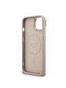Guess Guess PU 4G Strass Triangle Logo Stand Camera Frame MagSafe Zadní Kryt pro iPhone 13 Pink