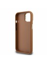 Guess Guess PU Grained 4G Logo Stand Camera Frame Zadní Kryt pro iPhone 14 Brown