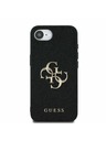 Guess Guess PU Grained 4G Metal Logo Zadní Kryt pro iPhone 16e Black