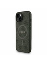Guess Guess PU Leather 4G Colored Ring Strap MagSafe Zadní Kryt pro iPhone 13 Black