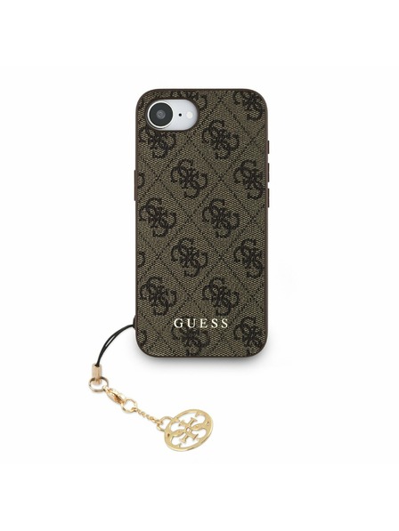Guess Guess 4G Charm Zadní Kryt pro iPhone 16e Tone on Tone Brown
