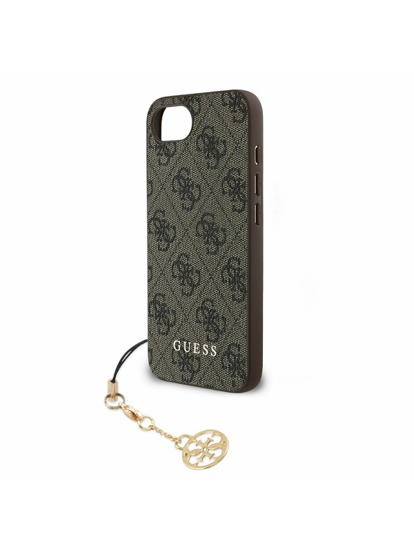 Guess Guess 4G Charm Zadní Kryt pro iPhone 16e Tone on Tone Brown