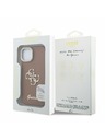 Guess Guess PU Grained 4G Logo Stand Camera Frame Zadní Kryt pro iPhone 15 Brown