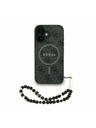 Guess Guess PU Leather 4G Colored Ring Strap MagSafe Zadní Kryt pro iPhone 16 Black