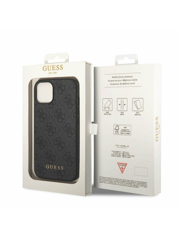 Guess Guess 4G Zadní Kryt pro iPhone 14 Brown