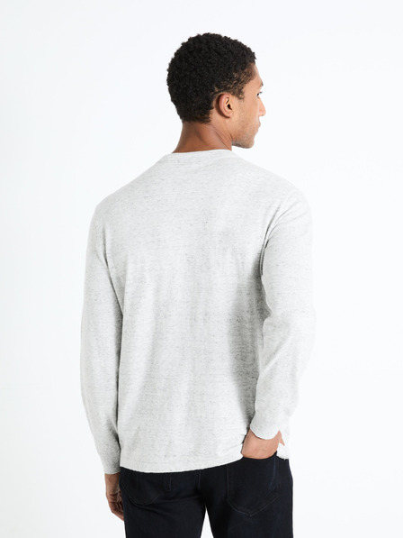 Celio Světle šedý pánský basic svetr Celio Fepax