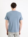 Celio Modré pánské basic tričko Celio Gepik