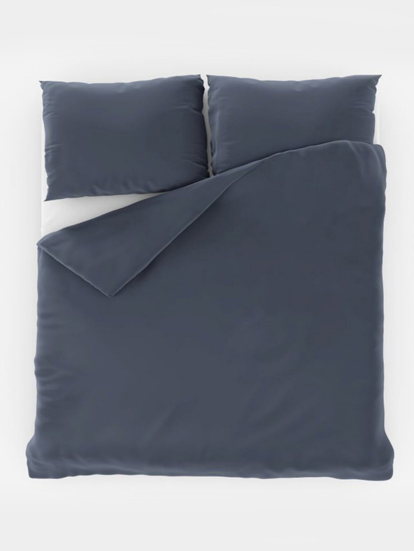 Kvalitex Saténové francouzské povlečení LUXURY COLLECTION 1+2, 220x200, 70x90cm tmavě šedé