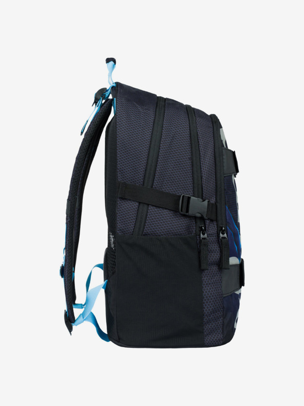 BAAGL  Černý 3 set skate bluelight: batoh, penál, sáček Baagl