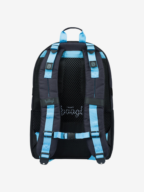 BAAGL  Černý 3 set skate bluelight: batoh, penál, sáček Baagl