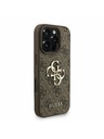 Guess Guess PU 4G Metal Logo Strap Zadní Kryt pro iPhone 16 Pro Brown