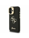 Guess Guess PU Grained 4G Logo Stand Camera Frame Zadní Kryt pro iPhone 16 Black