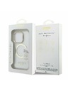 Guess Guess IML Gold Outline Stand Camera Frame MagSafe Zadní Kryt pro iPhone 15 Pro Transparent