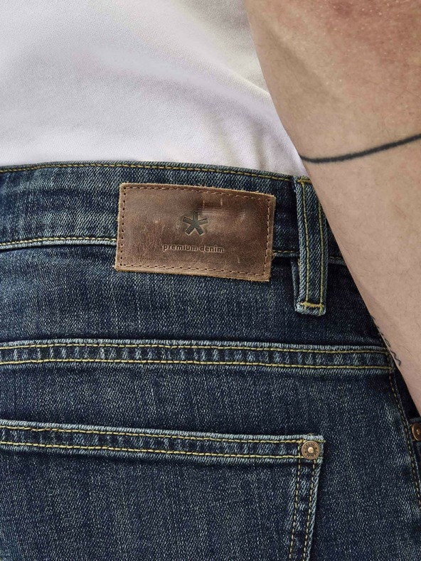 Celio Tmavě modré pánské straight fit džíny Celio