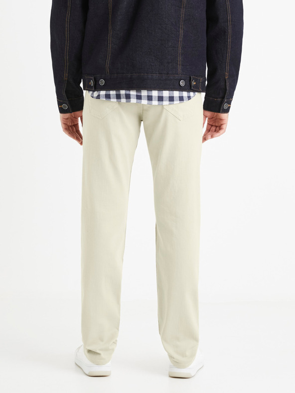 Celio Krémové pánské kalhoty Celio Vopry1