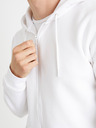 Celio Bílá mikina na zip Celio Vethree