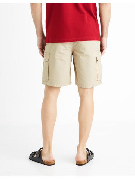 Celio Béžové pánské kraťasy Celio Fostopbm