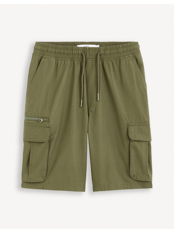 Celio Khaki pánské kraťasy Celio Fostopbm