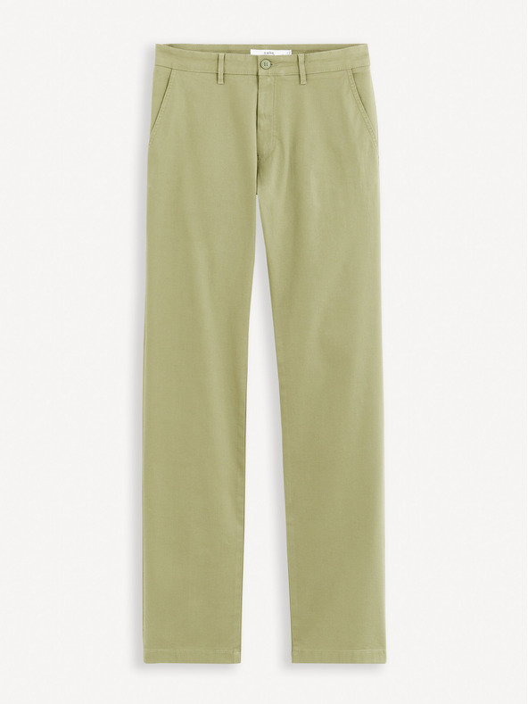 Celio Světle zelené pánské chino kalhoty Celio Tohenri