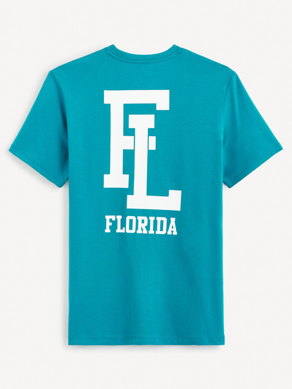 Celio Modré pánské tričko Celio Gexflov