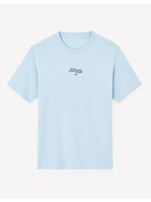 Celio Světle modré pánské tričko Celio Jeword